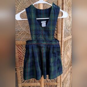Parker Plaid School Uniform Girl Jumper Dress_4